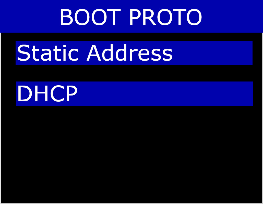 Boot Proto on Static Address