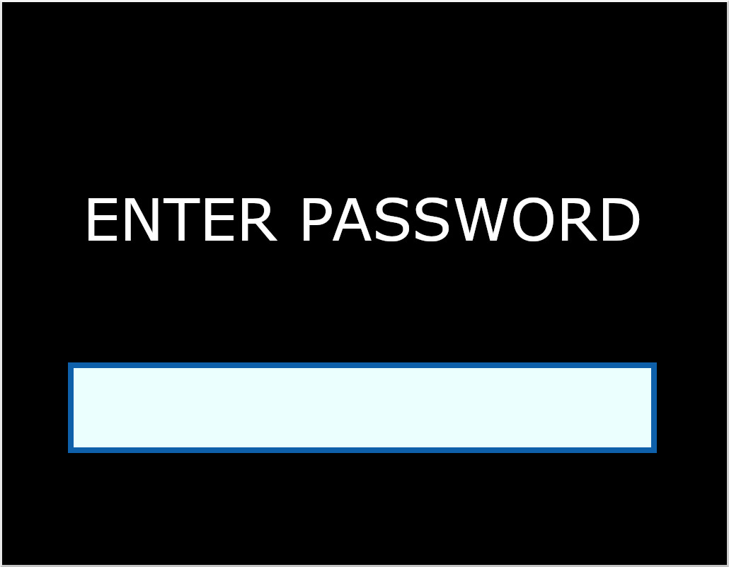 Supervisor password screen