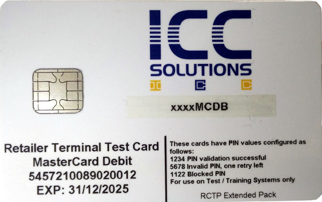 Mastercard Debit Test Card